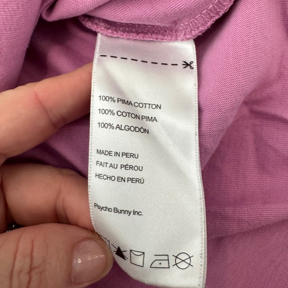 Psycho Bunny Houston Graphic Tee Violet Pima Kids Size 10 12 - Picture 6 of 7